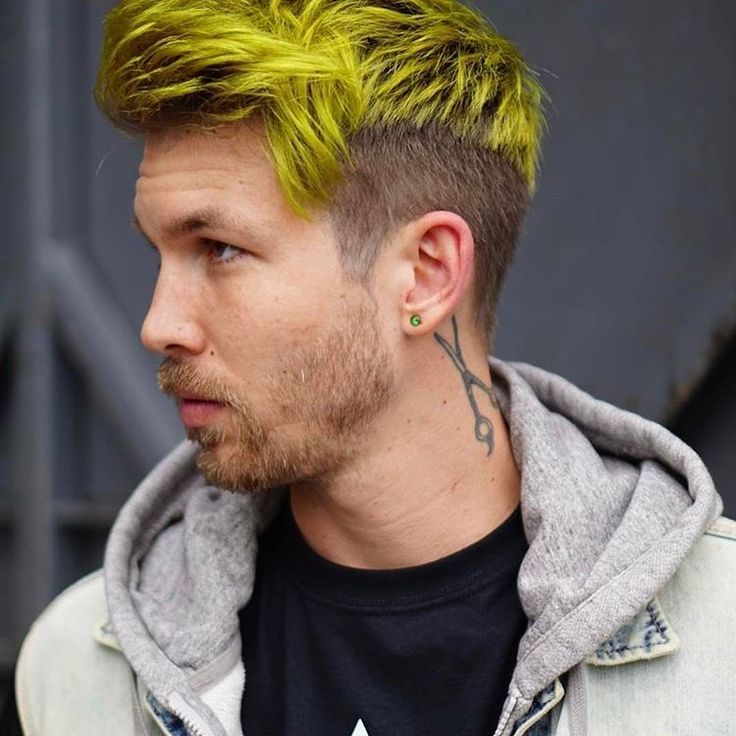 مدل مو رنگ شده مردانه زیتونی