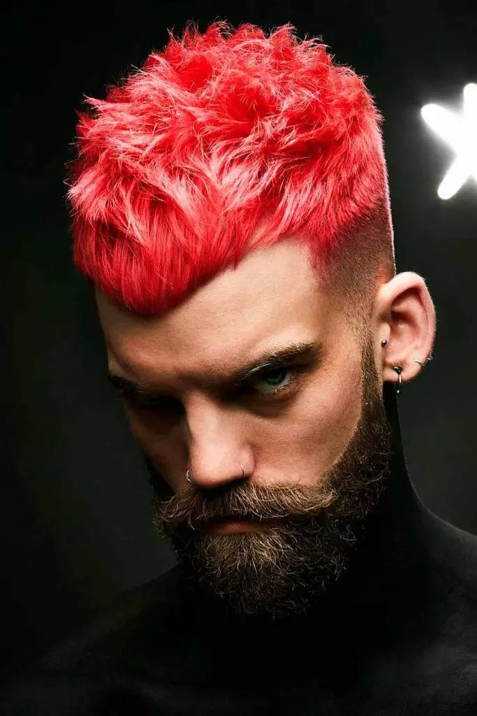 مدل موی رنگ شده مردانه قرمز