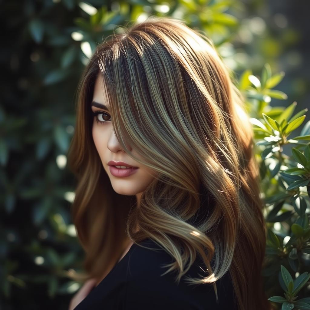 چهرههای مختلف با رنگ مو زیتونی