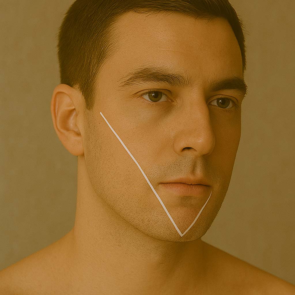 منطقه V-zone پوست کجاست؟ 